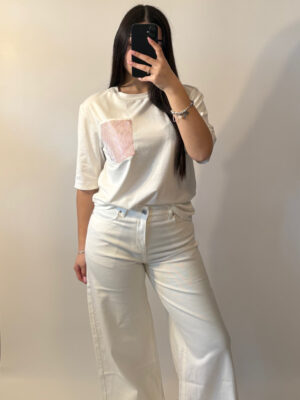 Jeans tasca glitter