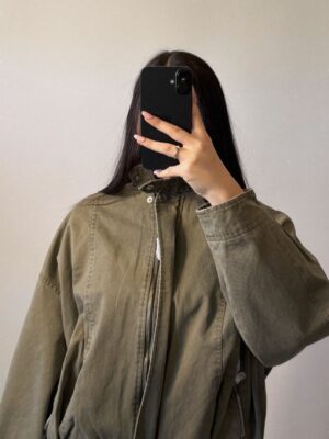 Giacca jeans verde
